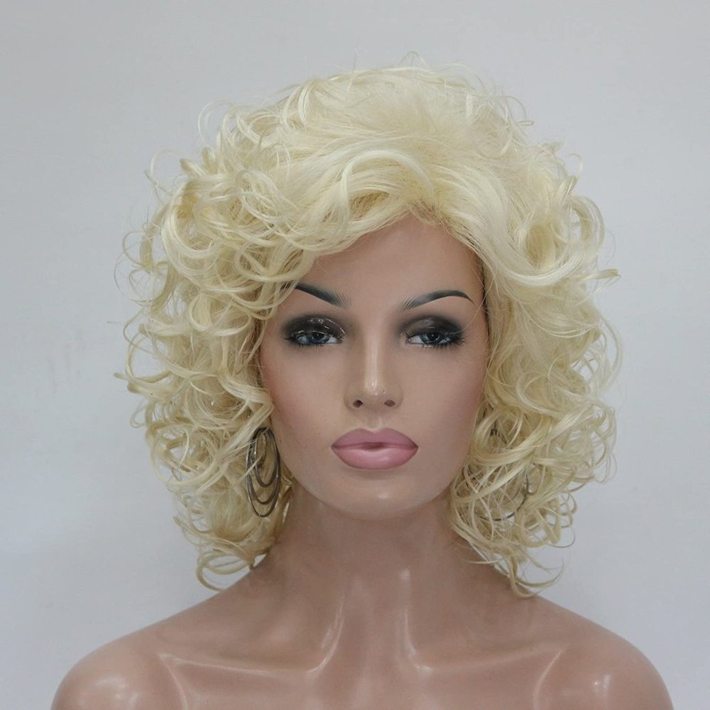 Short Curly Layered 613 Blonde Wigs